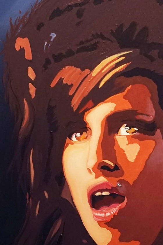 Image 1 of Oil painting portrait of Amy Winehouse