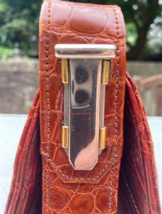 Lancel handtas croco vintage uitstekend – Top handle tassen, Leather (photo 9 of 9)