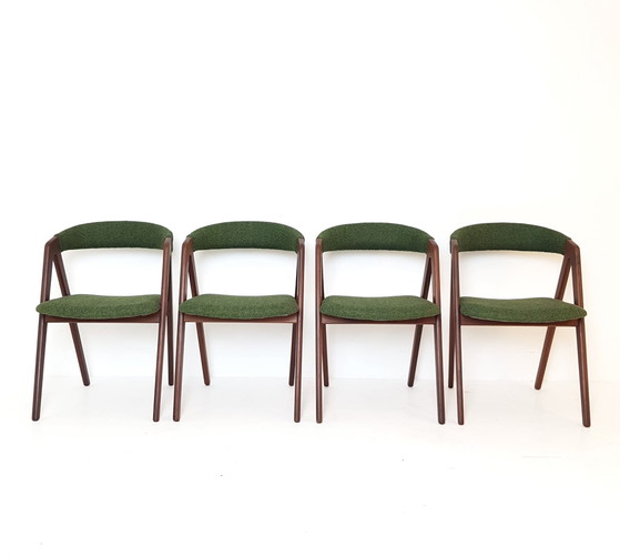 4 Vintage Farstrup Thomas Harlev Model 205 Stoelen Nieuw Bekleed Keymer Rich Wool – Eetkamerstoelen, Wood (photo 5 of 15)