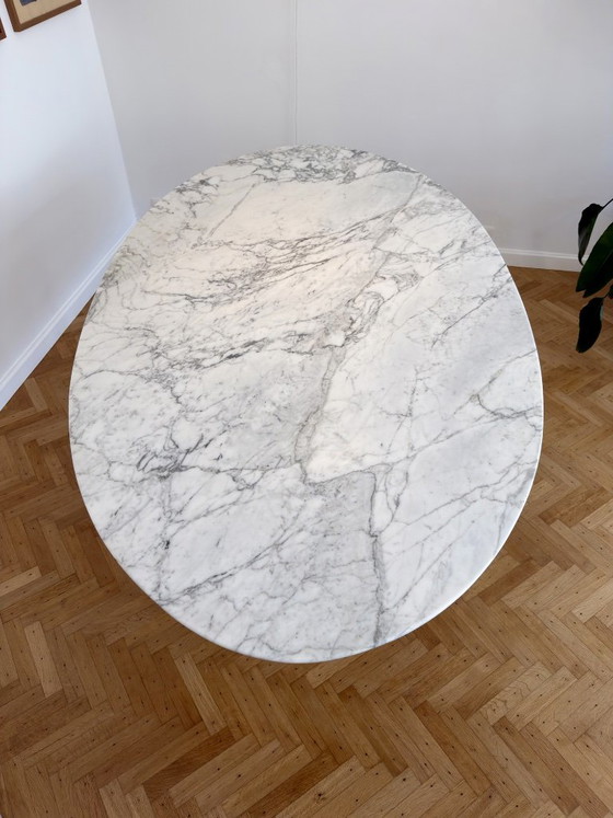 Tavolo da pranzo vintage in marmo disegnato da Florence Knoll per Roche Bobois. – Tavoli da pranzo, Marble (photo 5 of 11)