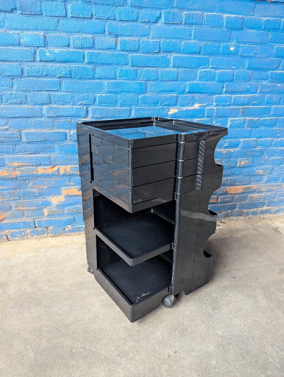 Image 1 of Carrello Boby nero di metà secolo di Joe Colombo, anni '70