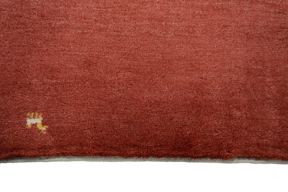 Image 1 of Handgeknüpfter Gabbeh Loribaft - Rot - 142 x 73 cm