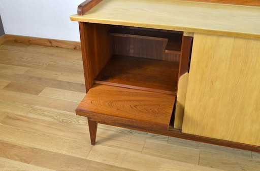 Aparador alto con patas en forma de compás de Gustave Gautier, edición Eros Vintage, 1950/1960