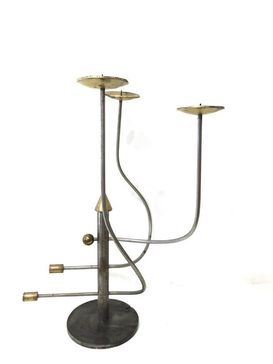 Image 1 of Bronzen kandelaar, Duits ontwerp, 20e eeuw