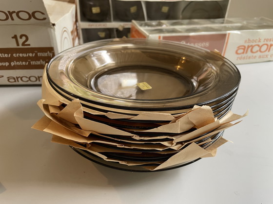 Image 1 of Bicchiere vintage francese Arcoroc: scatola da 6 tazze e piattini