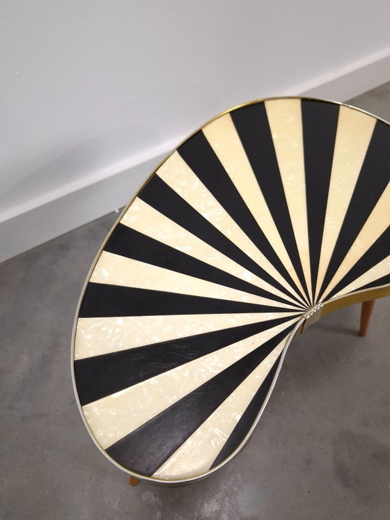 Tavolo a Rene Bianco e Nero Anni '50, Tavolo per Piante – Tavolini, Wood, Plastic (photo 9 of 12)