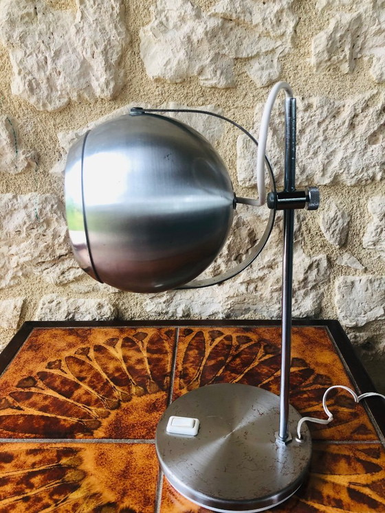 Image 1 of Lampe de table vintage style milieu du siècle, à globe oculaire réglable, années 1970