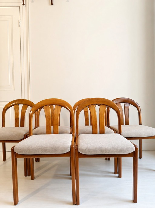 Seis sillas de comedor Lubke vintage – eetkamerstoelen, Wood (photo 2 of 13)
