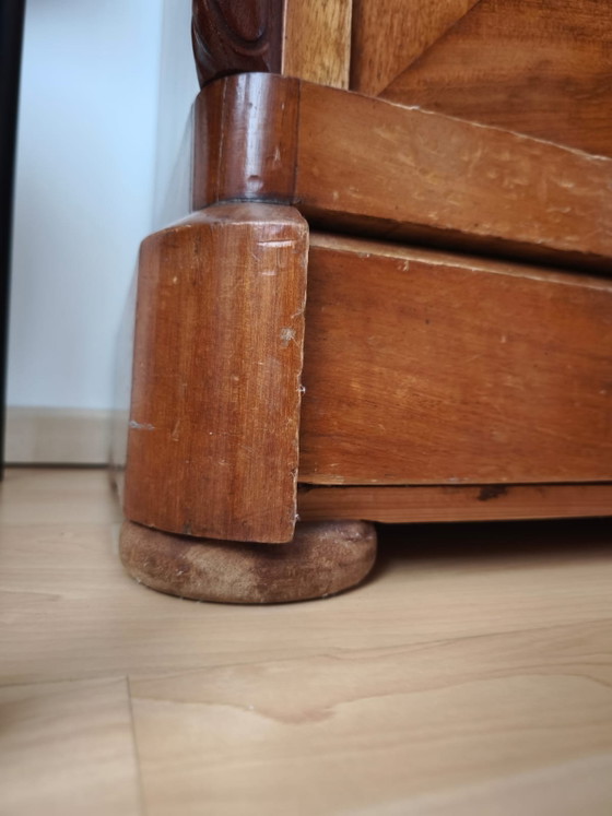 Beautiful Antique Biedermeier Linen Cupboard – Mahogany – Fully Original & Dismantable – Wardrobes, Wood (photo 4 of 5)