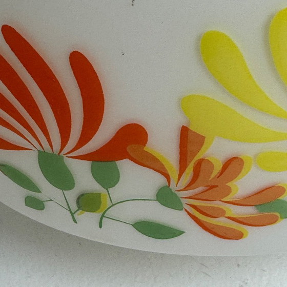 OLD LARGE OPALINE PENDANT LAMP 1970 VINTAGE – Glass (photo 13 of 14)