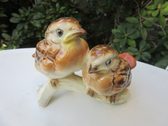 Image 1 of Figurine d'oiseau en porcelaine Goebel, mésange bleue, vintage