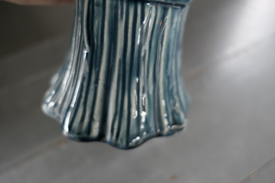 Image 1 of Art Nouveau Barbotine vaas 832 versierd met korenaren