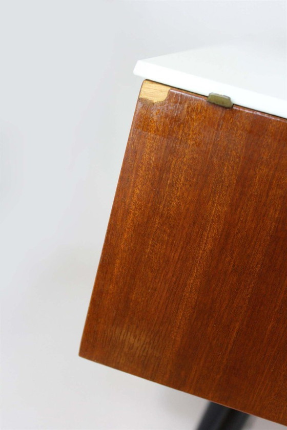 Image 1 of Modular Desks with White Glass Tops by Mojmir Pozar for Up Závody, 1960s, Set of 3