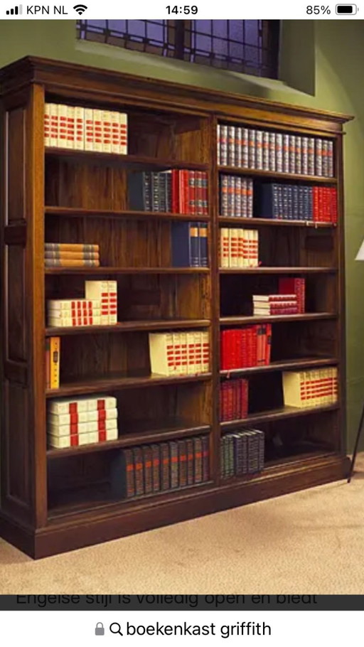 Beautiful English bookcase Griffith by Mr. Higgins