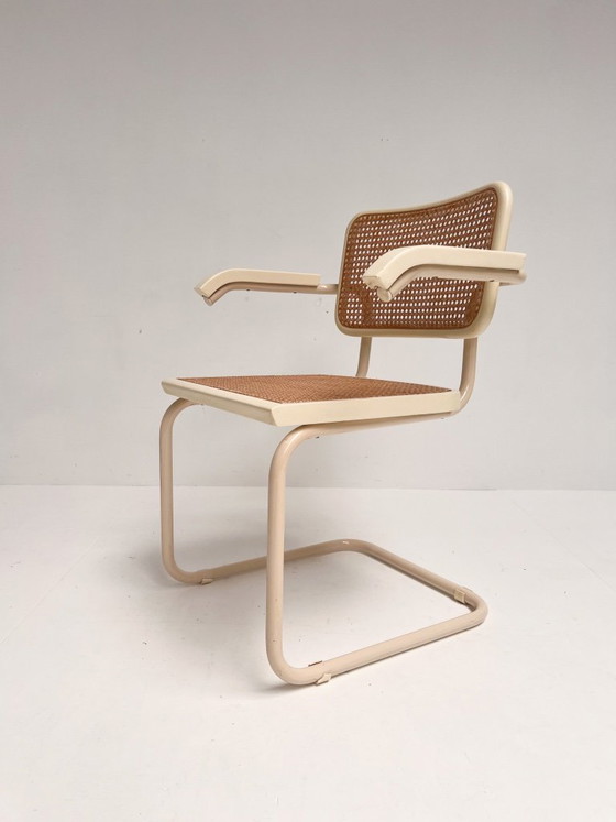 Image 1 of Ensemble de 4 chaises en sangle dans le style de Marcel Breuer, années 1980