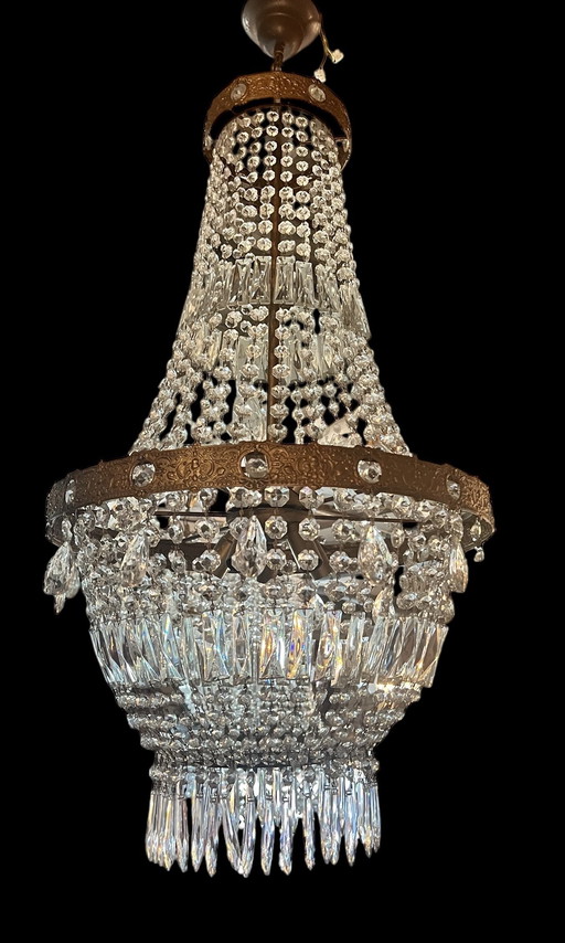 Antique crystal chandelier