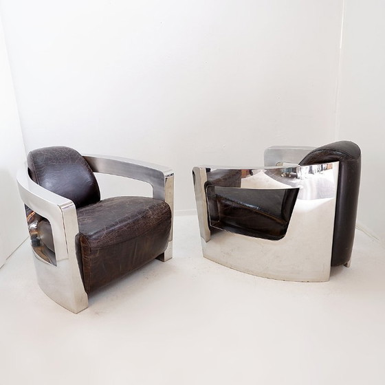 Image 1 of Paar Timothy Oulton "Mars" fauteuils - 2009