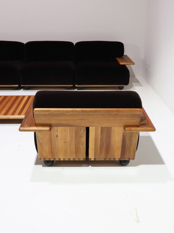 Image 1 of Conjunto de sofás modulares Pianura Mario Bellini Cassina marrón Italia años 70