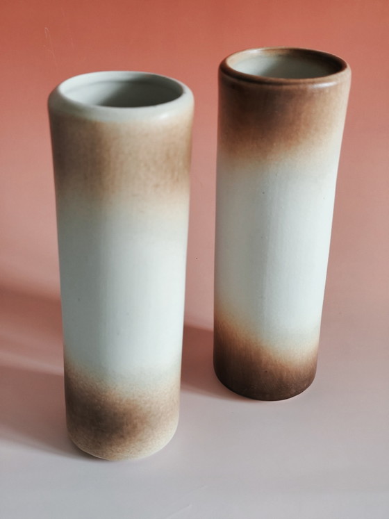 Vintage Pyrenees stoneware soliflore – set of 2 – 22 cm – Artisanat Français – Pyrenees soliflores (photo 4 of 8)