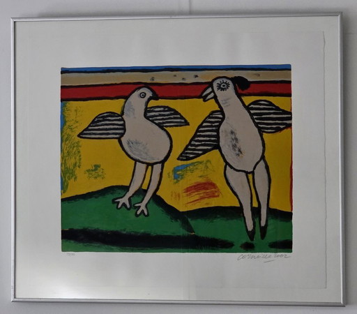 Corneille - 2 Vogels - Gesigneerd - 2002 - 39/75