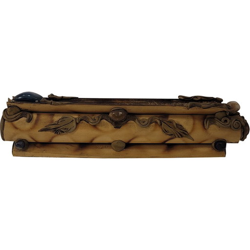 Vintage bamboo wood incense burner