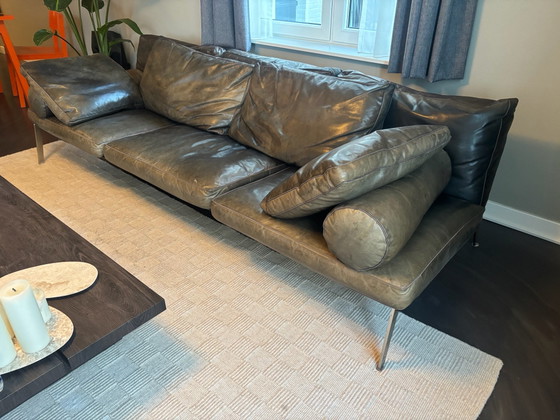 Flexform Happy sofa by Antonio Citterio, 3-5 seaters, Leather, Black (photo 2 of 7)