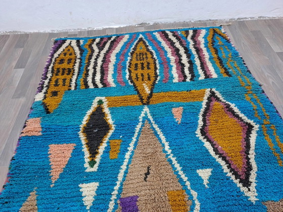 Großer marokkanischer Teppich aus Naturwolle, Maße 250x150 cm, handgefertigt. – Teppiche & Läufer, Wool (photo 8 of 11)