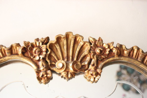 Image 1 of Vergoldeter Holzspiegel im Neo-Rokoko-Stil, Ende 19.