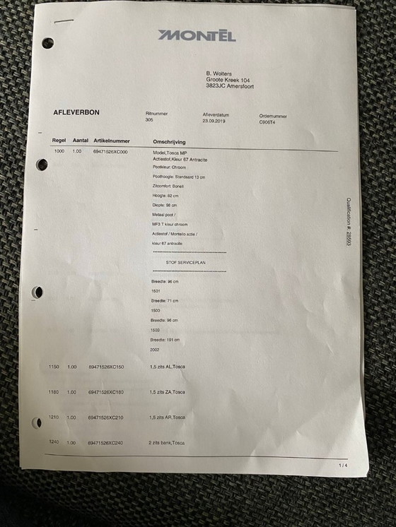 Image 1 of Amplio sofá de 3 plazas Montel Tosca MP (191 cm de ancho)