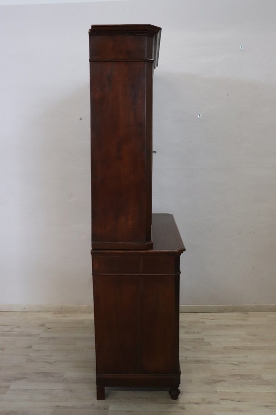 Image 1 of Antique Sideboard in Walnut Veneer, Italy 19th Century