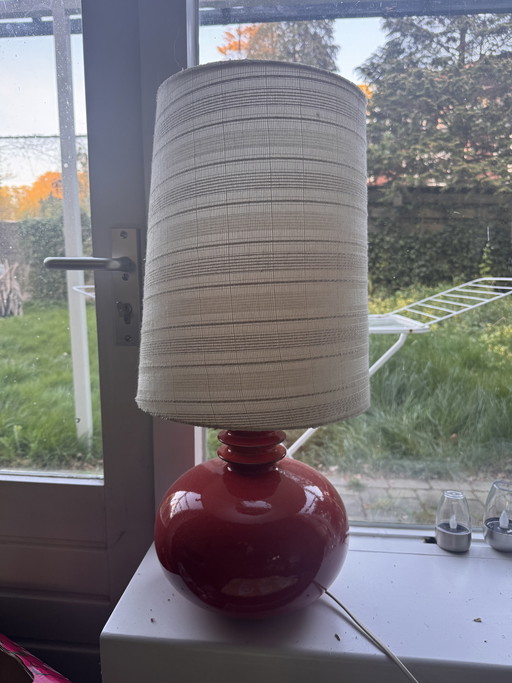 Lámparas de mesa vintage de Alemania Occidental, color naranja.