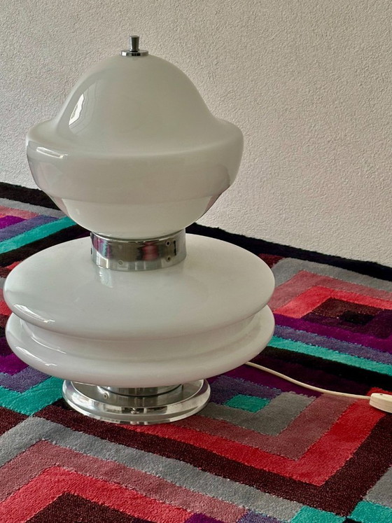 Image 1 of Grande lampe de table en verre de Murano, style milieu du XXe siècle, par Nason pour Mazzega – Italie des années 1970