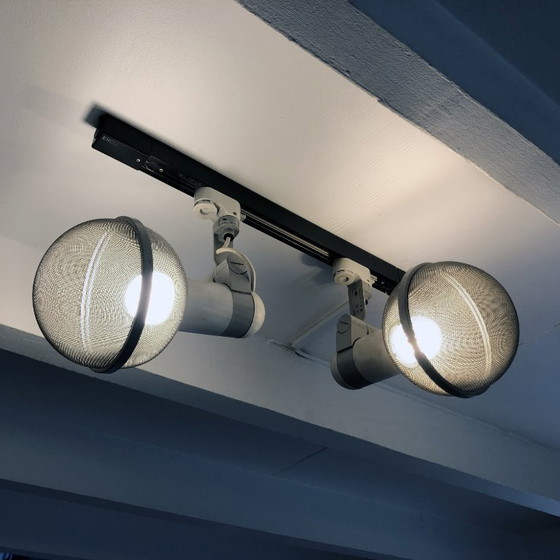 Image 1 of Vintage Ceiling Rail Fixture - Micro Pin Spots - Roger Tallon - Erco - 1975