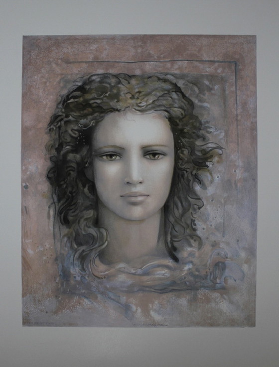 Image 1 of "Visage Imaginaire" Lithograph by Jean-Paul Cleren