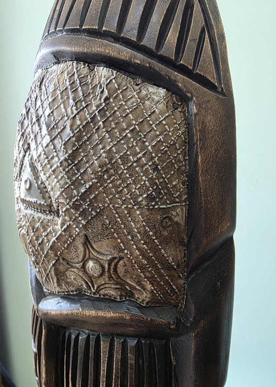 Image 1 of Große afrikanische Masken 58 cm | 2er-Set im Boho-Stil