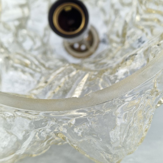 Image 1 of Vintage Peill & Putzler "Alaska" Pendant Lamp - Sculptural Glass - 1970s - 35 cm high.