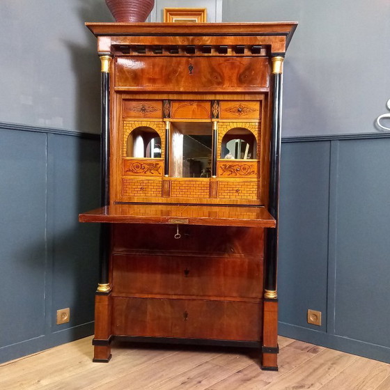 Image 1 of Französischer antiker Empire-Kabinettssekretär, 19. Jahrhundert