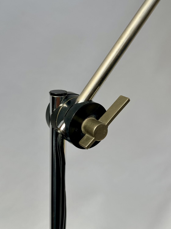 Image 1 of Lampadaire vintage réglable de Dijkstra, design de l'ère spatiale, Pays-Bas, années 1970