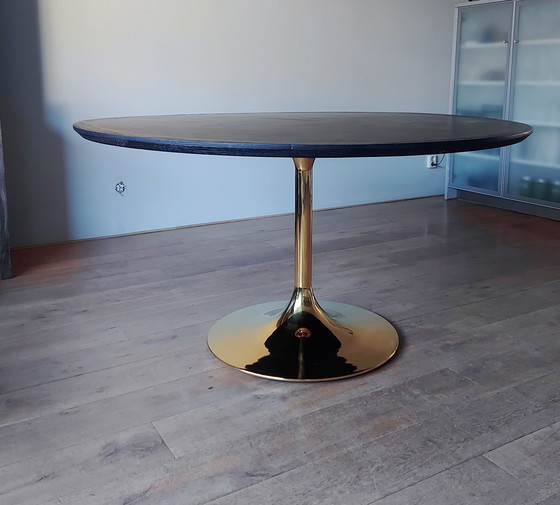 Image 1 of Table ronde Richmond Interiors en os noir et or