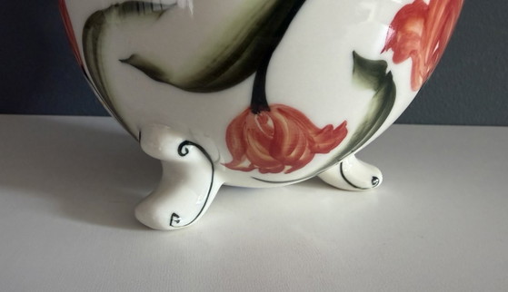 Hand-painted ceramic tulip vase - Delfleur Holland - 17cm (photo 7 of 7)