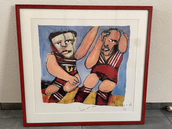 Image 1 of Herman Brood - "Calciatori" - n. 84 - nuovo incorniciato