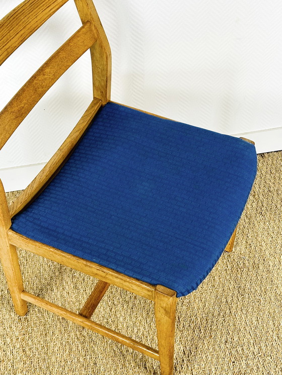Image 1 of 6 Vintage Scandinavian Oak Chairs 1960