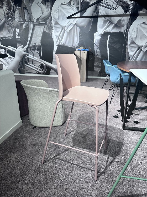 Image 1 of 2 pink bar stools