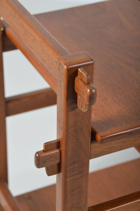 Image 1 of Brutalistischer Servierwagen mit austauschbaren Tabletts, 1970er Jahre