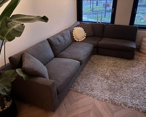 Beautiful anthracite-colored corner sofa from Linteloo