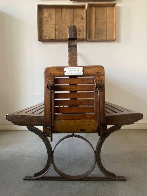 authentic Parisian Metro bench