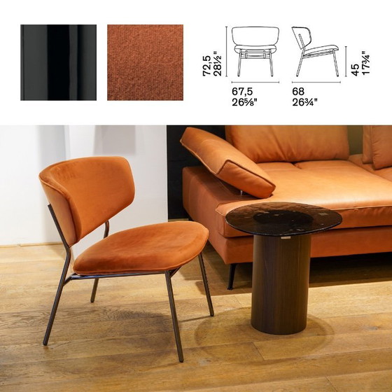 Image 1 of Poltrona Calligaris Fifties Lounge | Velluto | Modello da esposizione