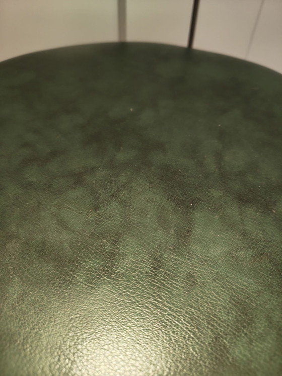 Groene vintage poef / hocker, Hockers en poefs, Skai (foto 3 van 7)