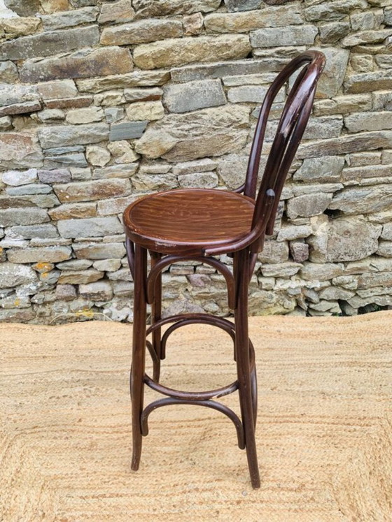 Set of 4 Vintage Bistro High Chairs – Dining chairs, Wood (photo 7 of 33)