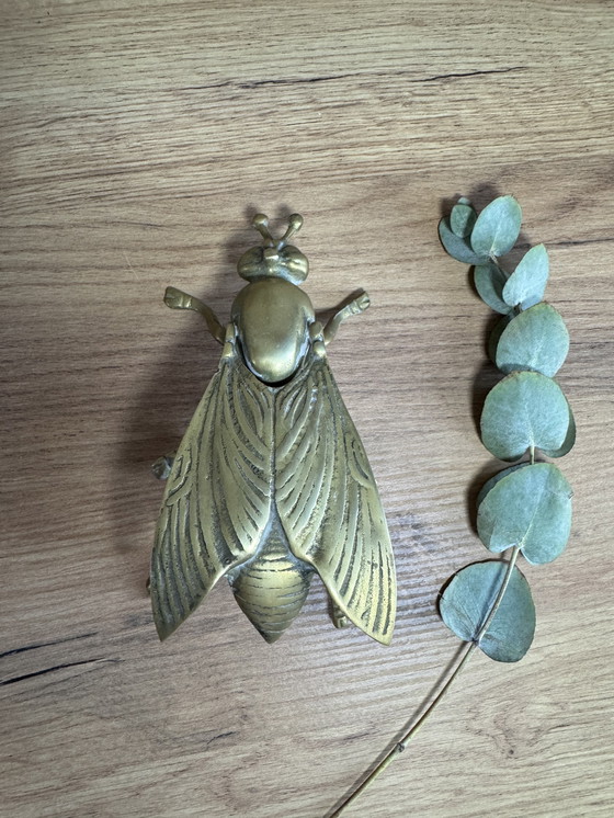 Image 1 of Cendrier mouche laiton 